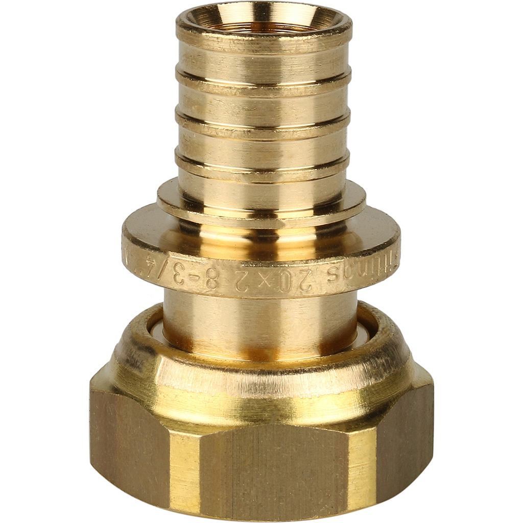 SFA-0019-002034 STOUT Переходник с накидной гайкой 20xG 3/4" для труб из сшитого полиэтилена аксиальный