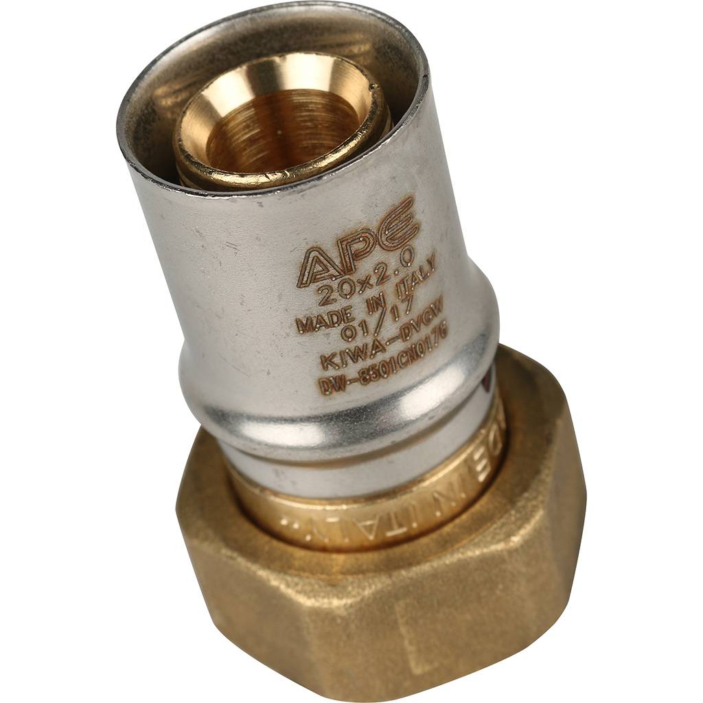SFP-0016-003420 STOUT Переходник с накидной гайкой 3/4"х20 для металлопластиковых труб прессовой