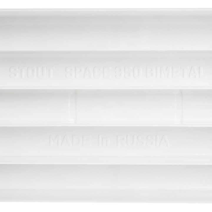 SRB-0310-035006 STOUT Space 350 6 секций радиатор биметаллический боковое подключение RAL9016