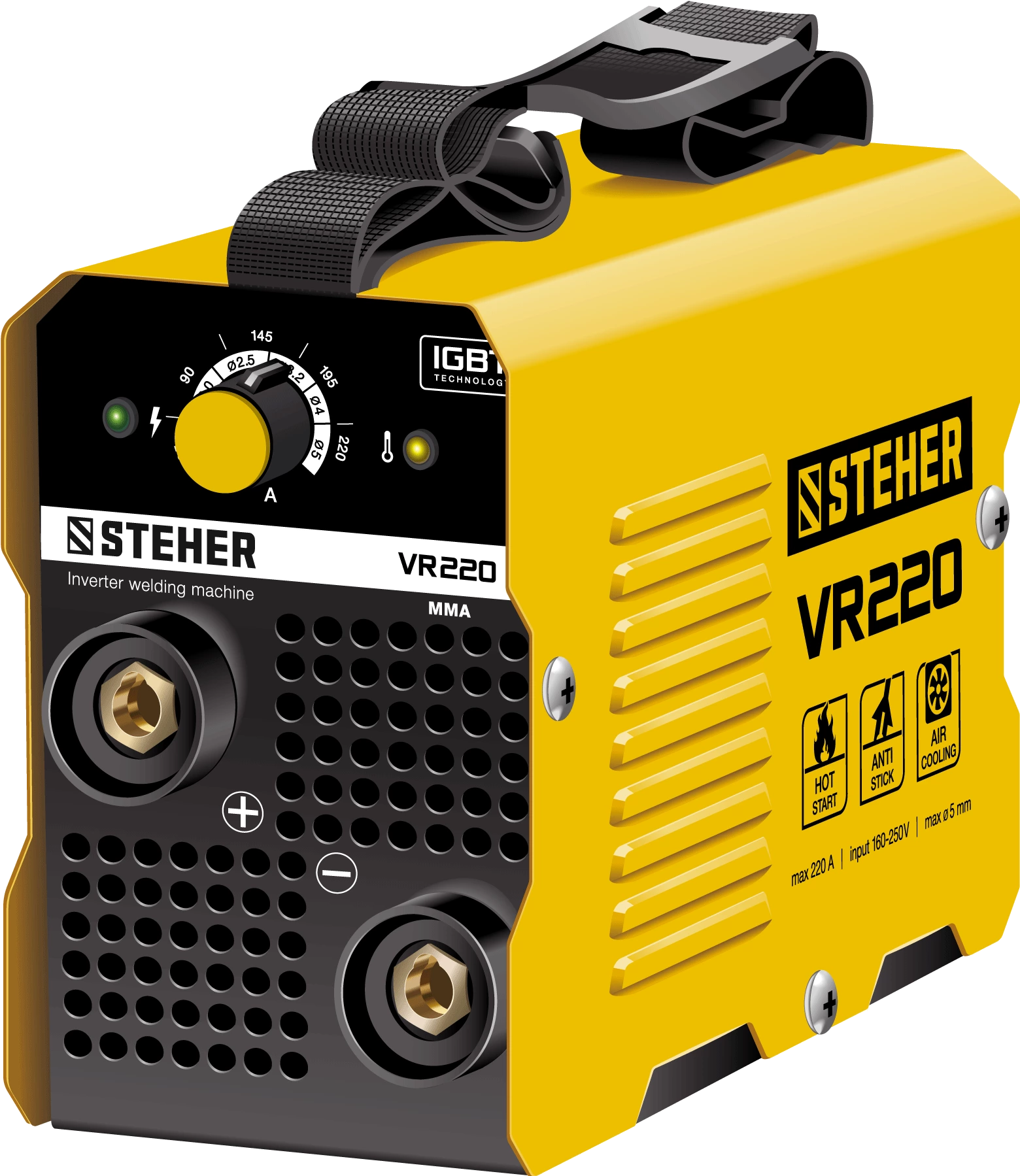 STEHER 220 А, ММА, сварочный аппарат инверторный VR-220