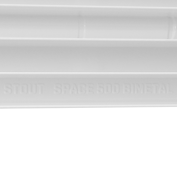 SRB-0310-050005 STOUT Space 500 5 секций радиатор биметаллический боковое подключение RAL9016