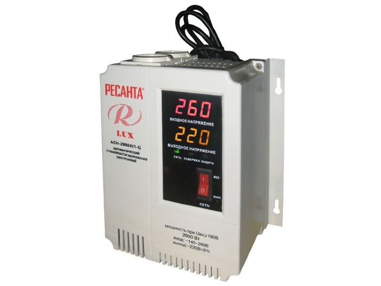 Стабилизатор напряжения Ресанта АСН 2000 Н/1-Ц Lux