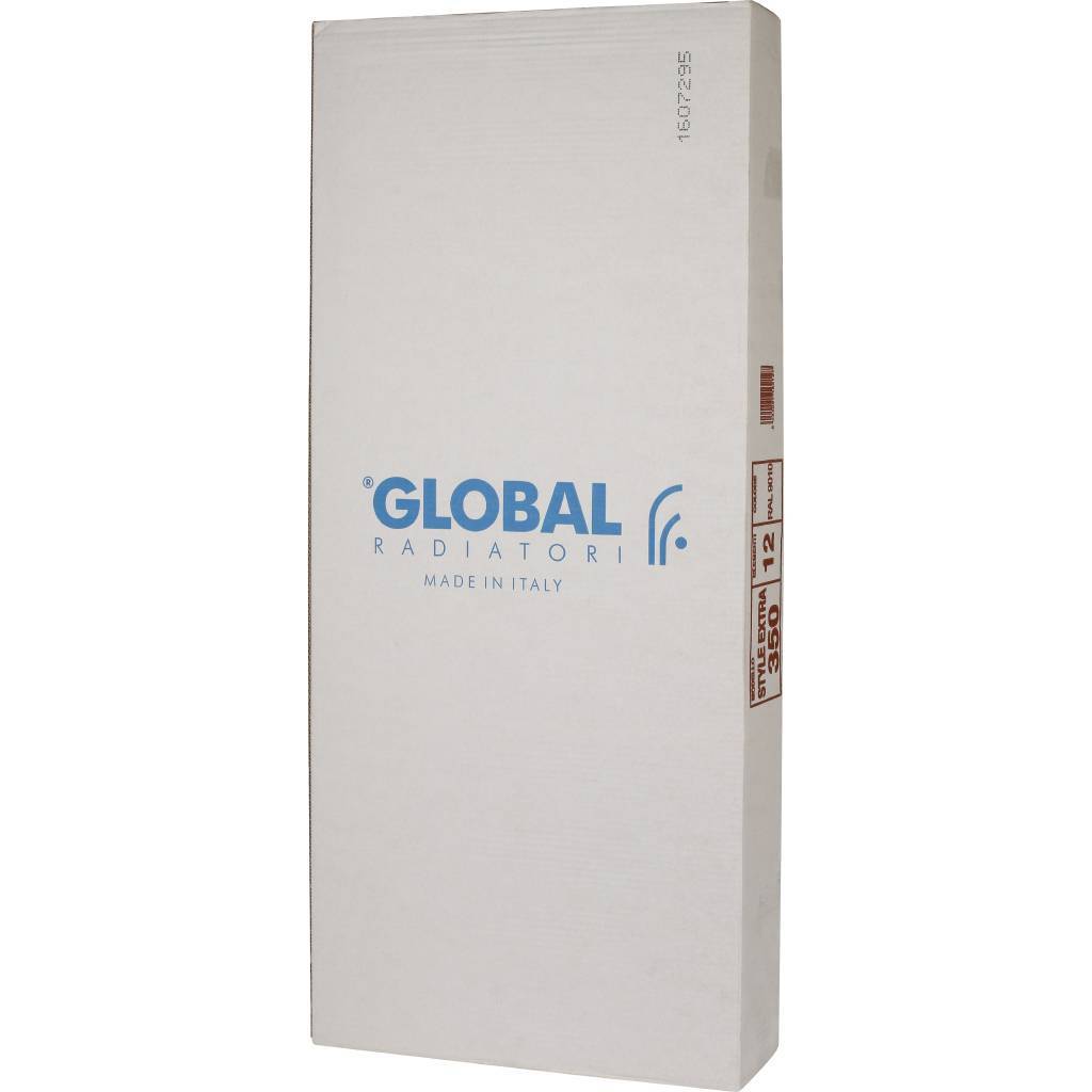 Global STYLE EXTRA 350 12 секций радиатор биметаллический боковое подключение (белый RAL 9010)