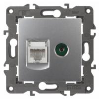 Розетка ЭРА 14-3110-03 RJ45 TV, IP20, алюминий Б0034316