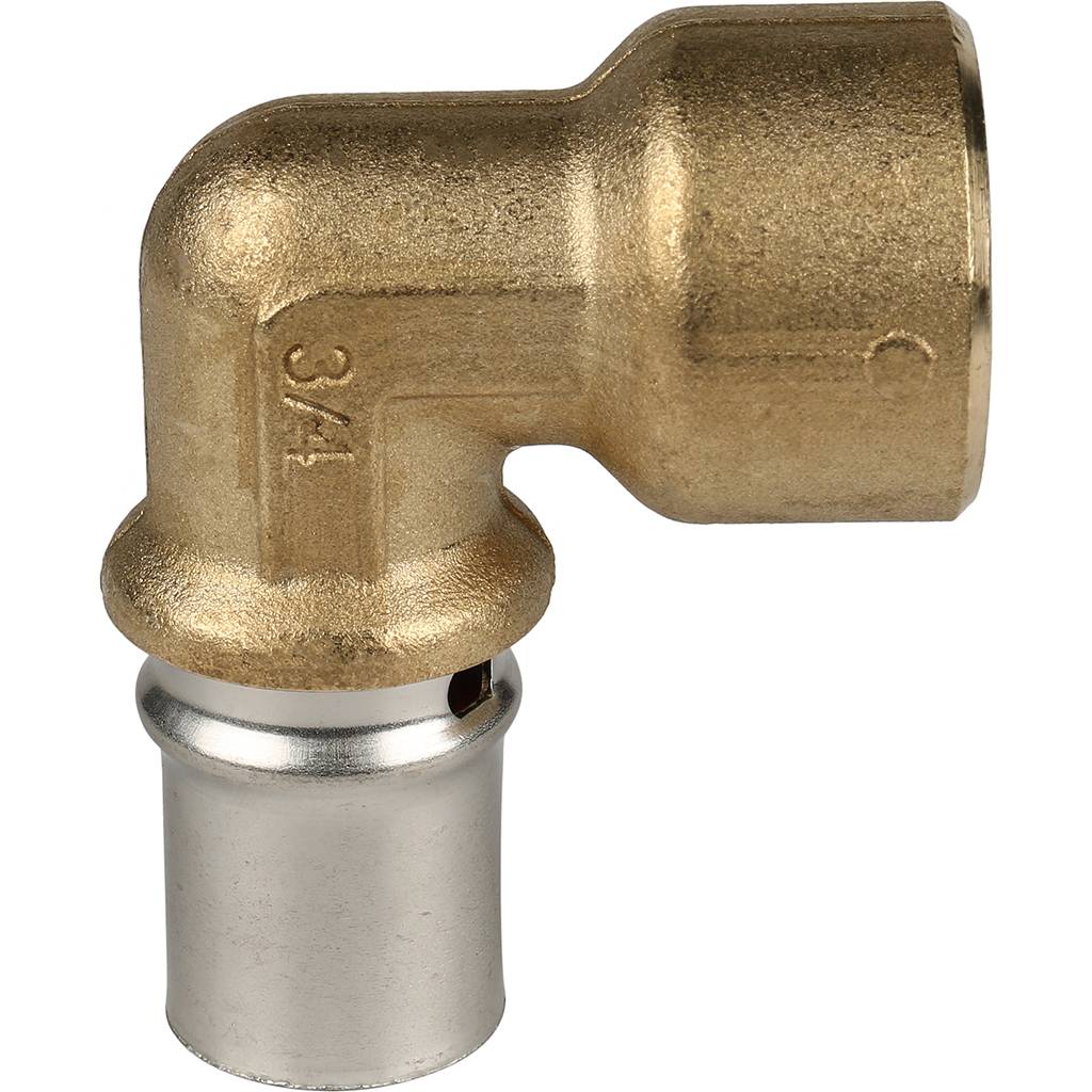 SFP-0010-003420 STOUT Угольник-переходник с внутренней резьбой 3/4"х20 для металлопластиковых труб прессовой