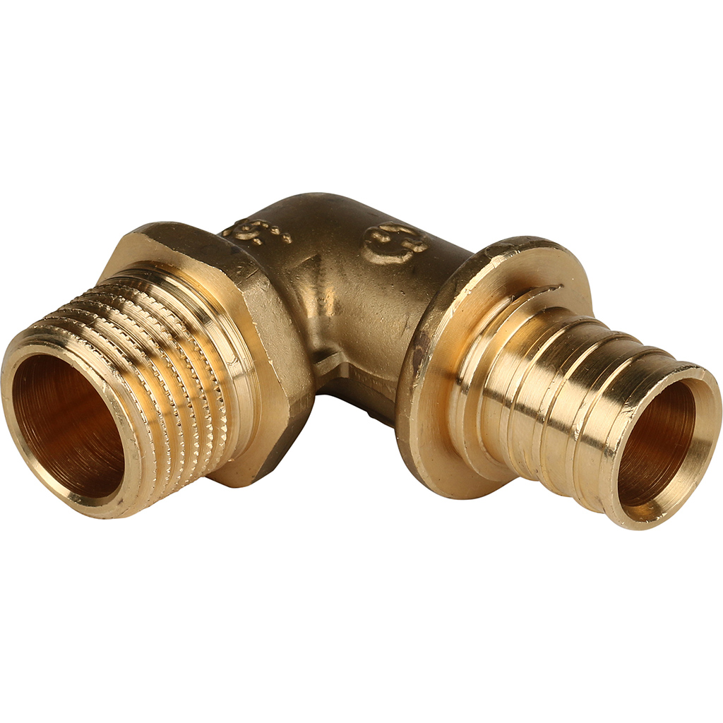 SFA-0005-002012 STOUT Угольник-переходник с наружной резьбой 20xR 1/2" для труб из сшитого полиэтилена аксиальный