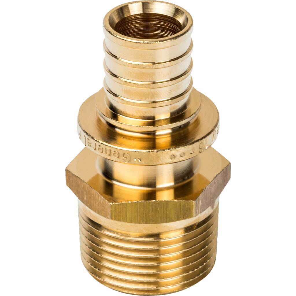 SFA-0001-002034 STOUT Переходник с наружной резьбой 20xR 3/4" для труб из сшитого полиэтилена аксиальный