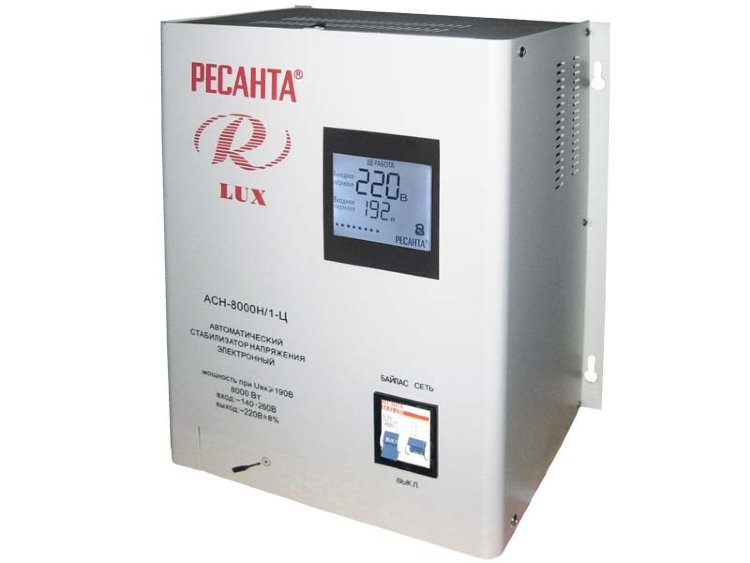 Стабилизатор напряжения Ресанта АСН 8000 Н/1-Ц Lux