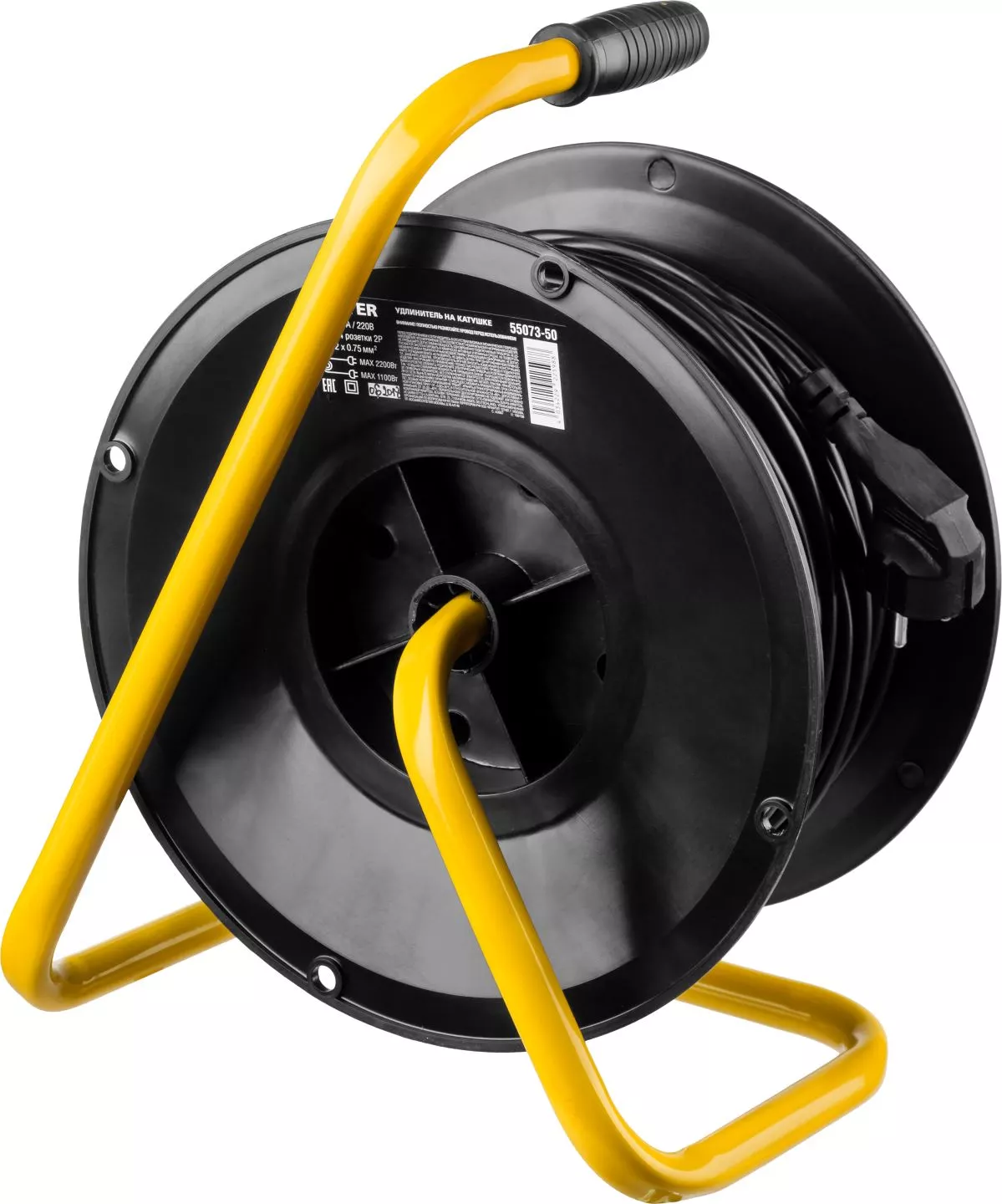 STAYER 50 м, 1300Вт, ПВС 2x0, удлинитель на катушке MS 207 55073-50