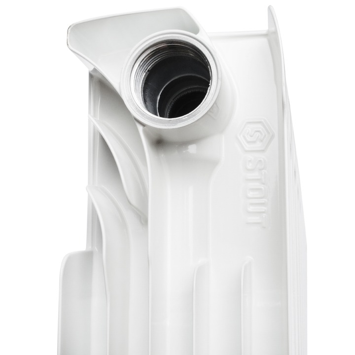 SRB-0310-035012 STOUT Space 350 12 секций радиатор биметаллический боковое подключение RAL9016